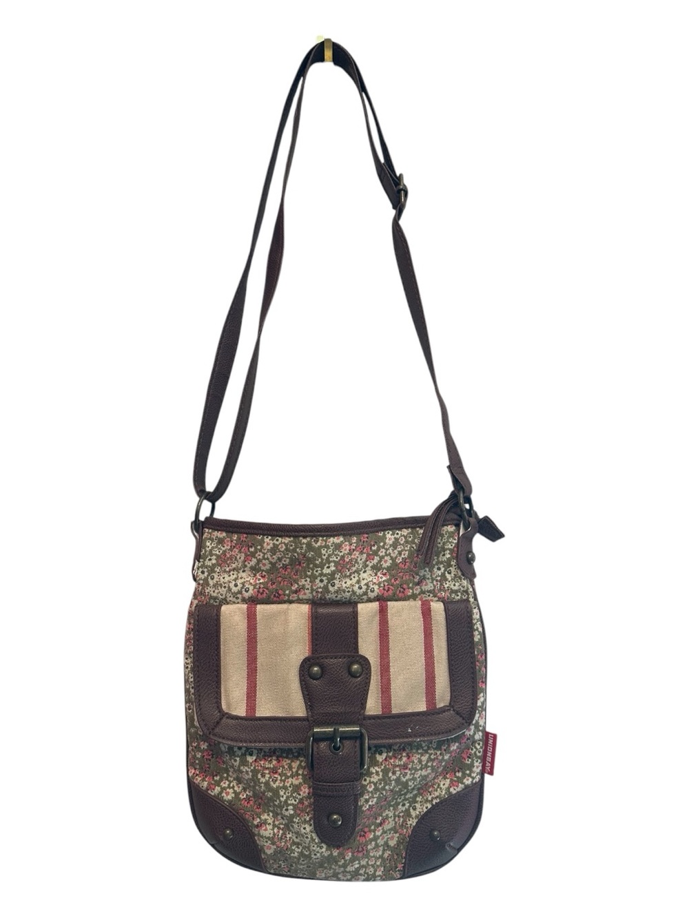 Vintage Y2K Unionbay Floral Shoulder Bag in Brown, Beige and Pink